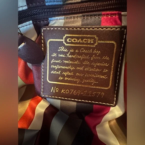 Authentic Coach Vintage Legacy Denim Sig. Medium Lily Handbag!! RARE - Picture 8 of 15